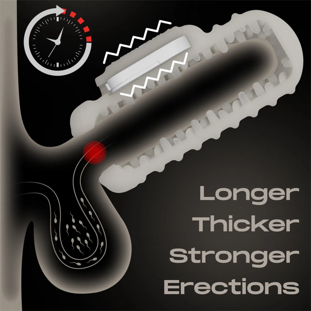 Мастурбатор - Knights Ring Vibrating Dual Purpose Sleeve-Wavy Sex Aura Київ - фото 6