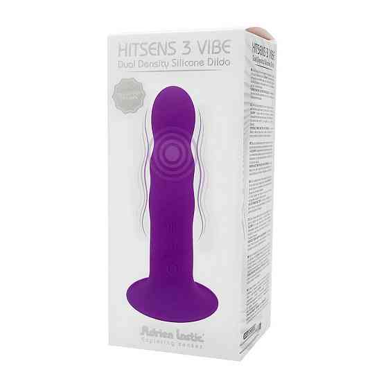 Вибратор рельефный Adrien Lastic Hitsens 3 на присоске, фиолетовый Sex Aura Киев