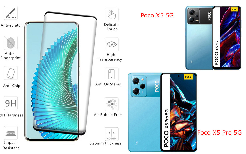 Защитное стекло HyperGlass Pro для Poco X5 5G, Poco X5 Pro 5G – максимальная чувствительность и защита Киев - изображение 2
