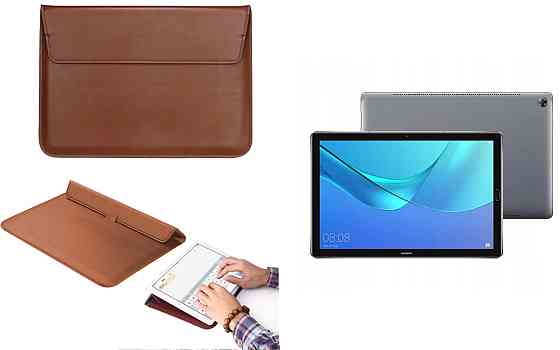 Чохол-конверт VitoCase для Huawei MediaPad M5 10, M5 Lite 10, з функцією підставки для планшета Коричневий Київ