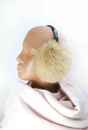 Наушники меховые взрослые из кролика Бежевый Харьков