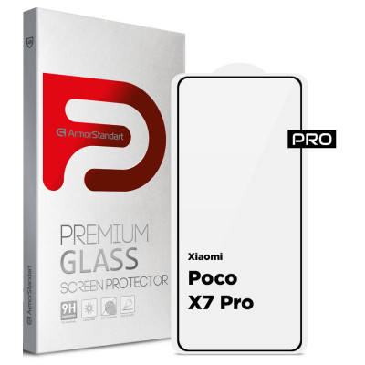 Стекло защитное Armorstandart Pro Xiaomi Poco X7 Pro Black (ARM82715) Винница - изображение 1
