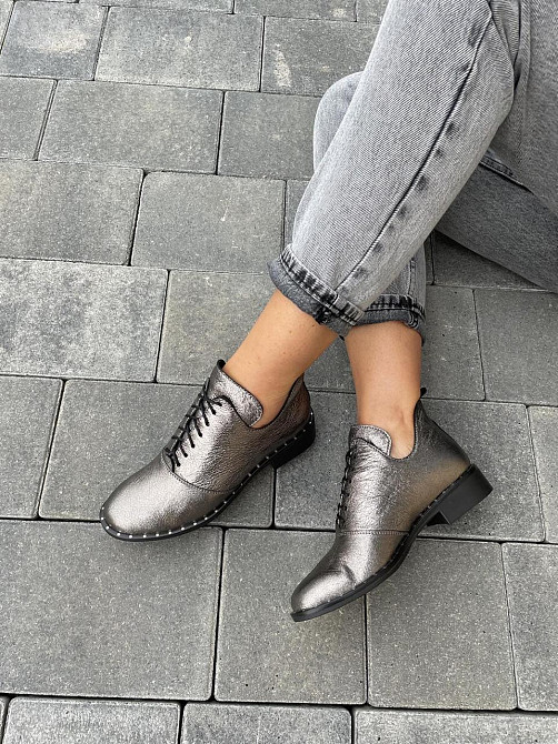 Черевики жіночі Sothby's темне-срібло натуральна шкіра 36р. (Б-552/2 3545) Коломия - фото 4