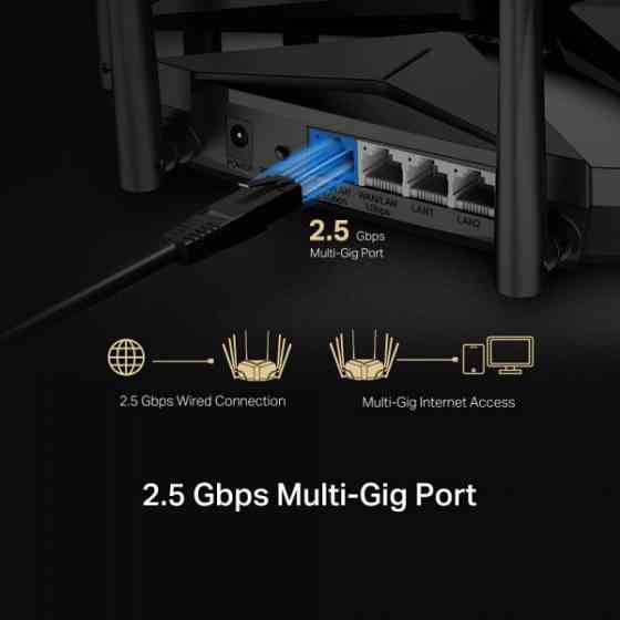 Маршрутизатор Mercusys MR90X, AX6000 1x2.5GE WAN/LAN 1xGE WAN\LAN 2xGE LAN MU-MIMO OFDMA (MR90X) Киев