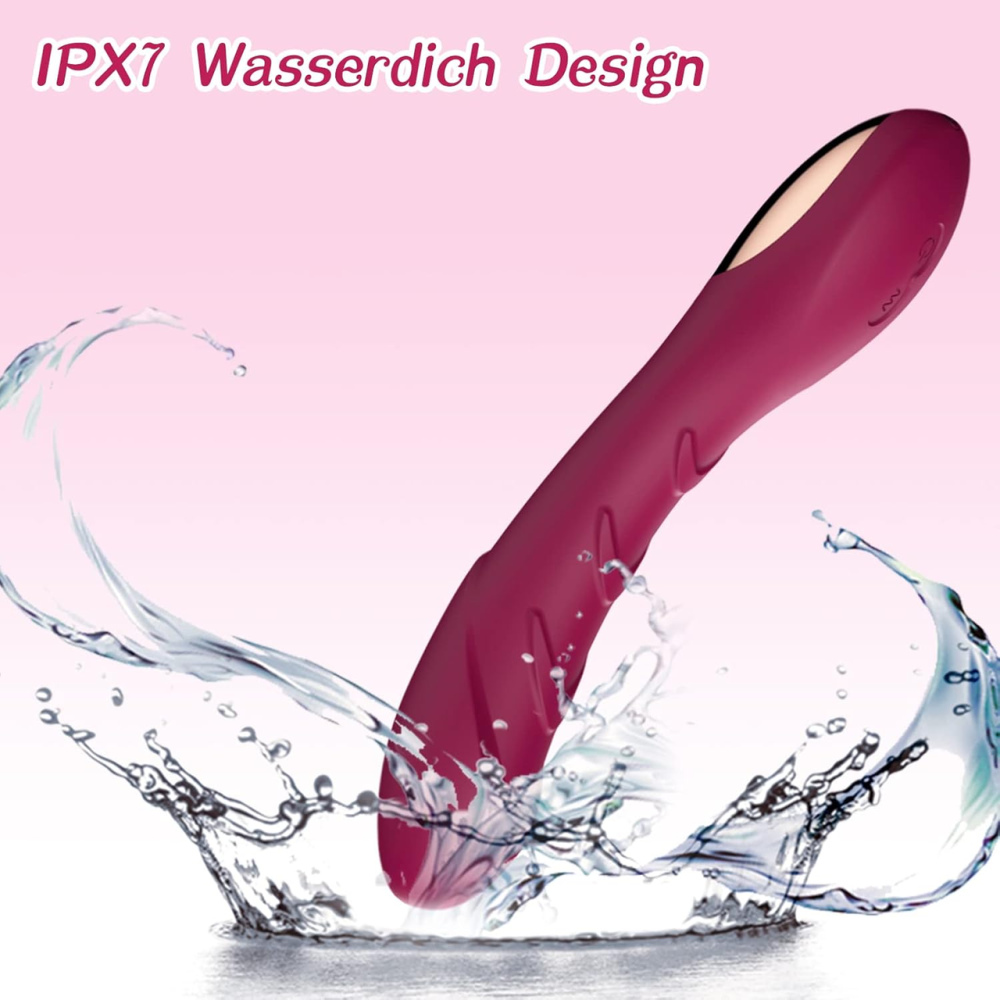 Силиконовый вибратор YICOCO G-Spot 18 см, 12 режимов, USB, водонепроницаемый, тихий, Wine Red Киев - изображение 8