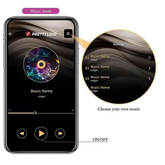 Вибростимулятор PRETTY LOVE - Klay, 10 vibration functions 10 thrusting settings Mobile APP remote c Sex Aura Киев