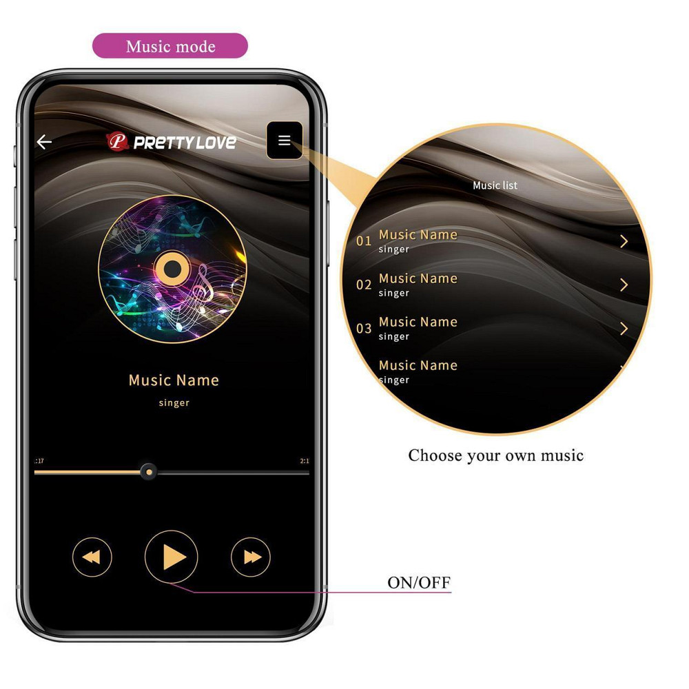 Вібростимулятор PRETTY LOVE - Klay, 10 vibration functions 10 thrusting settings Mobile APP remote c Sex Aura Київ - фото 6