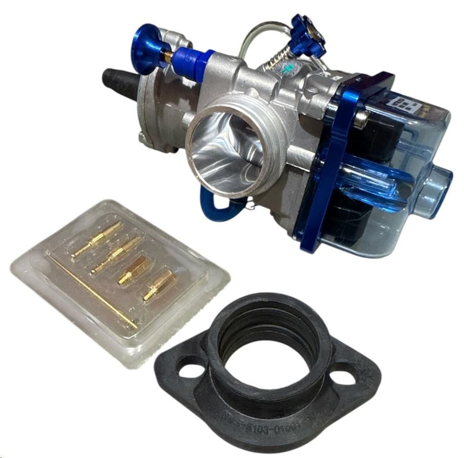 Карбюратор мотоцикл 4T CB/CG PWK 30 с переходником на МТ , Урал , ИЖ , Минск ручной подсос + жиклёры + игла Мукачево - изображение 1