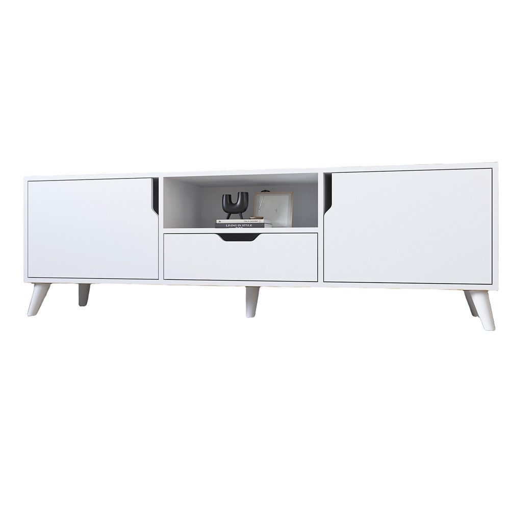 Тумба під телевізор з білими ніжками М-ЗОН Борн 1600 Німфея Альба (білий) (MZN-031099) Львів - фото 2