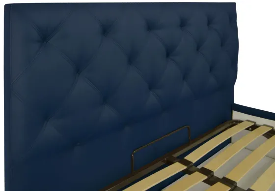 Ліжко Bristol VIP 140 х 190 см Fly 2227 З додатковою металевою цільнозварною рамою Синій Київ