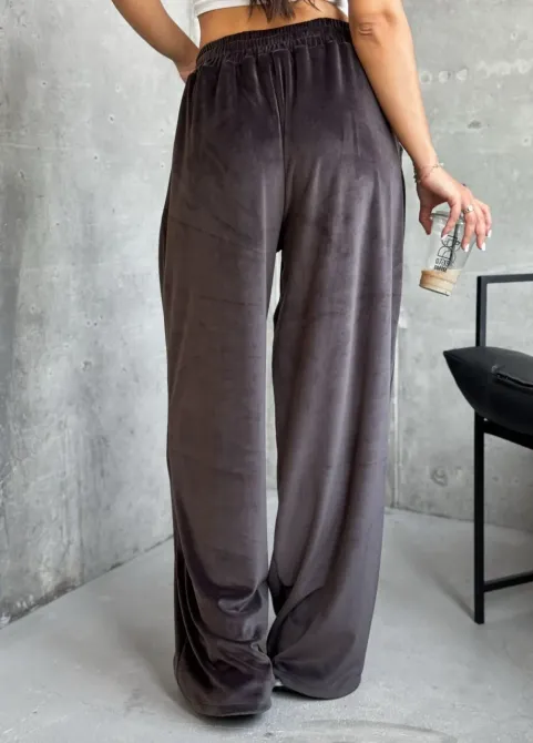 Велюрові жіночі брюки вільного крою з високою посадкою Одеса - фото 7