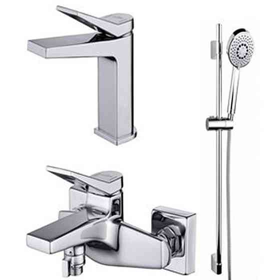 Комплект змішувачів для ванної кімнати Cersanit 3в1 B247 (000021654) Київ