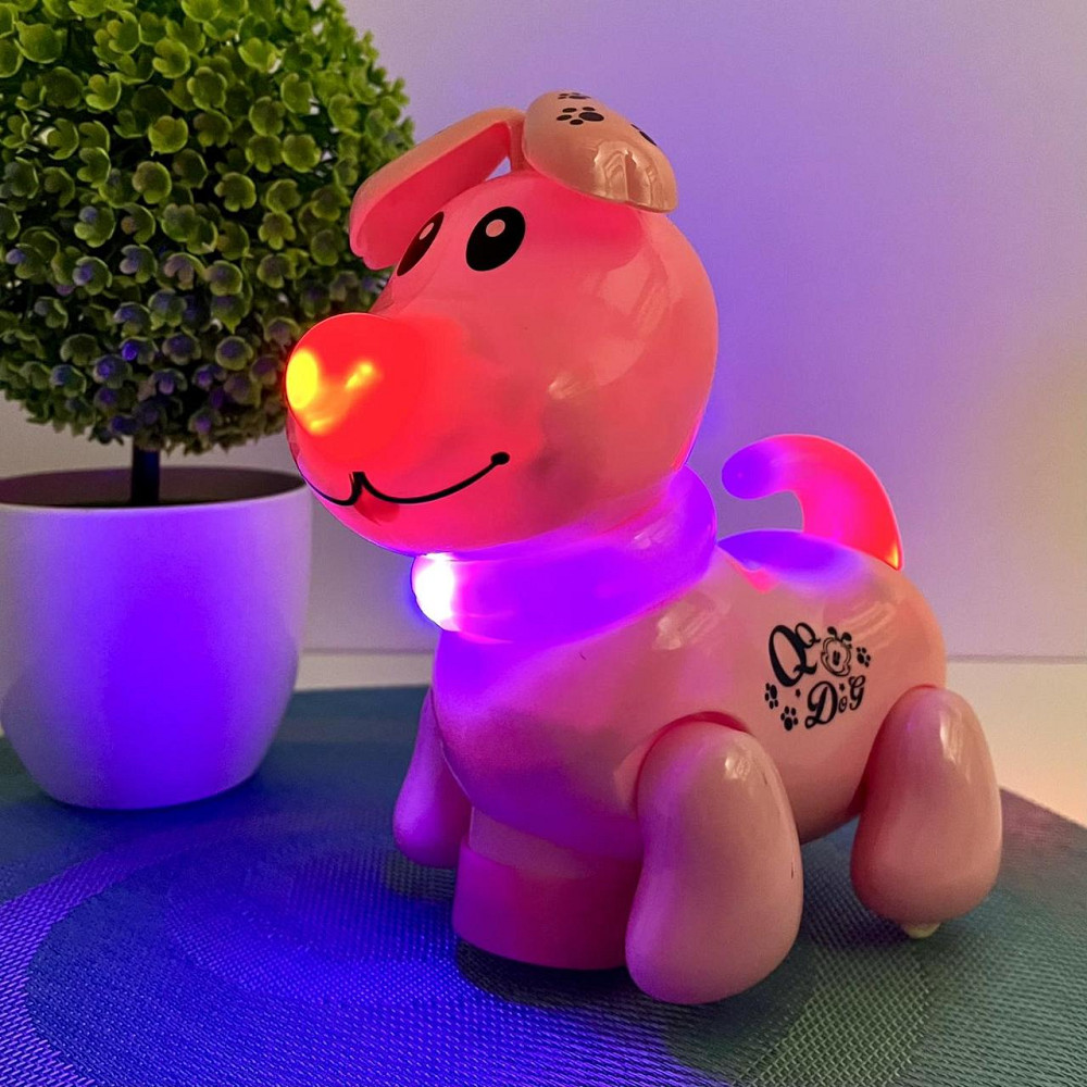 Собачка інтерактивна Limo Toy їздить світиться махає головою та хвостом Рожева (EM 070 A) Чернігів - фото 7