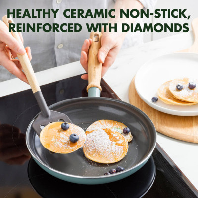 Сковорода GreenPan Mayflower, 20 см з керамічним покриттям, блакитна (CC001667-001) Винница - изображение 6