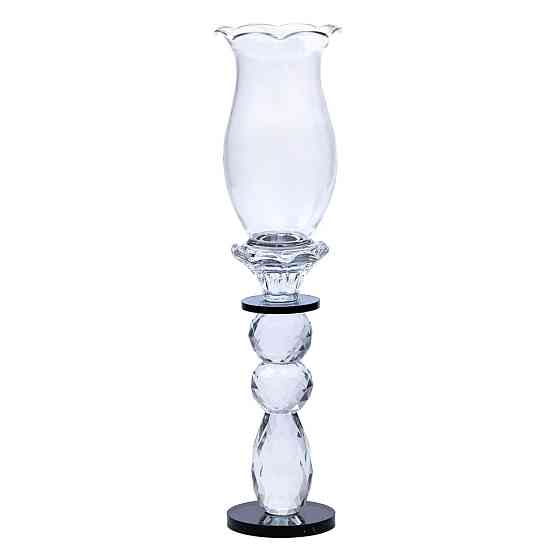 Підсвічник скляний 7×32 см підсвічник декоративний келих на ніжці HP-4-3L Коломия