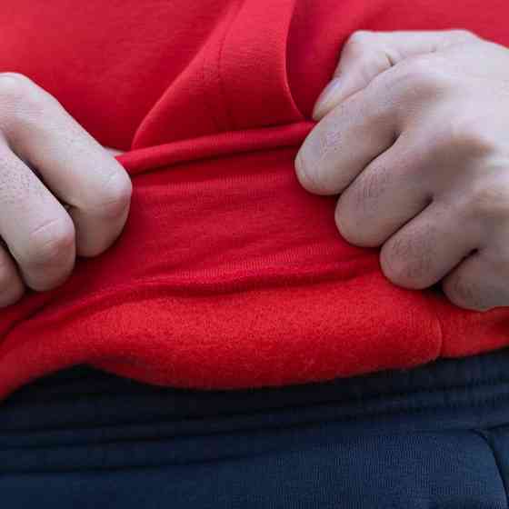 Тепле чоловіче худі на флісі з капюшоном червоне Pobedov 007 ЗИМА Київ