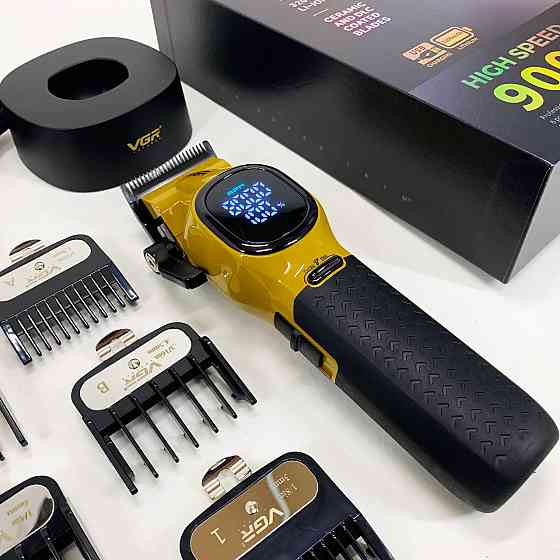 Профессиональный триммер с набором насадок, Акумуляторная машинка для стрижки, Триммер для висков RJ-60 Львов