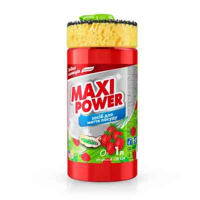 Засіб для ручного миття посуду Maxi Power Суниця 1000 мл (4823098414223) Вінниця