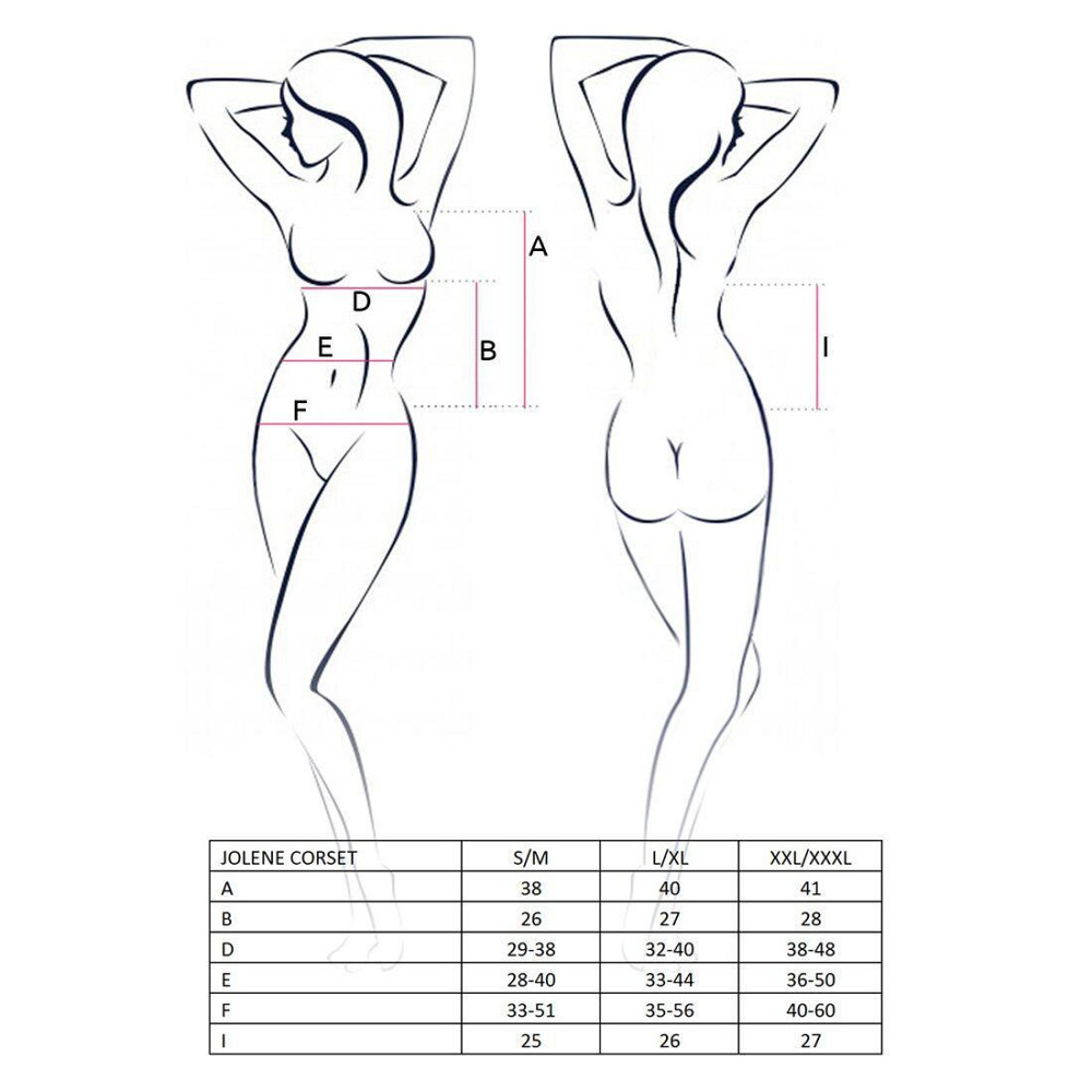 Корсет з пажами Passion JOLENE CORSET L/XL, black, трусики, напіввідчинені груди, напівпрозорий Sex Aura Київ - фото 5