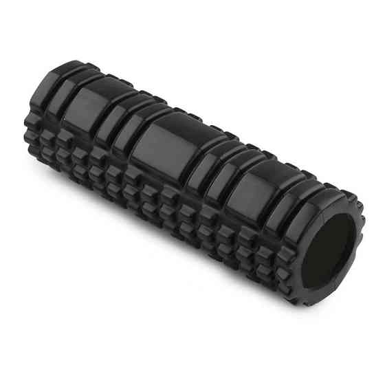 Массажний ролик (ролер) PowerPlay 4342 Massage Roller Чорний (30x10см.) Кам'янське