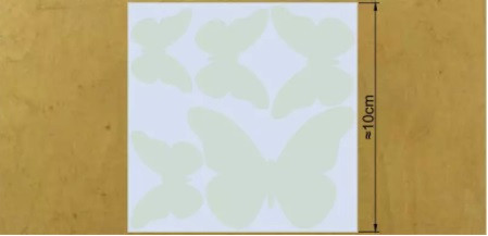 Фосфорна наклейка "Метелики" блакитна - розмір стікера 10*10см (вбирає світло і світиться в темряві) Київ - фото 2