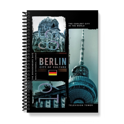 Блокнот "Аркуш" В6,120арк, кліт, бок спір, мат лам, тв.обкл, крем блок 1B1704 Berlin, шт Київ - фото 1