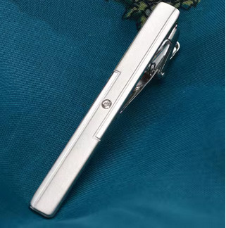 Зажим для галстука мужской серебристый Киев - изображение 1