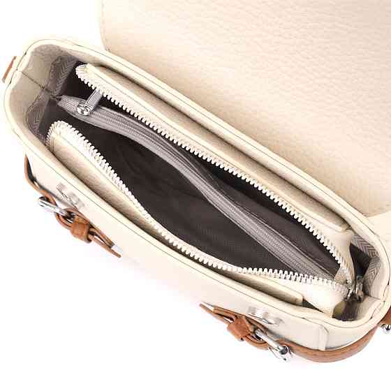 Елегантна жіноча сумка з екошкіри Vintage sale_15146 Бежевий Київ