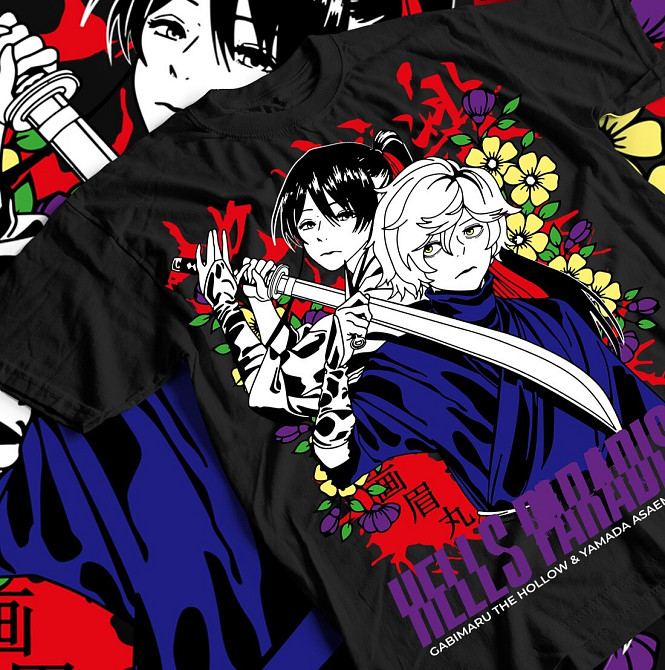 Футболка для мальчика аниме Хелл С Парадисе Джигокураку оверсайз (рост от 165 до 180 ) Черний AnimeJ0144m Днепр - изображение 1