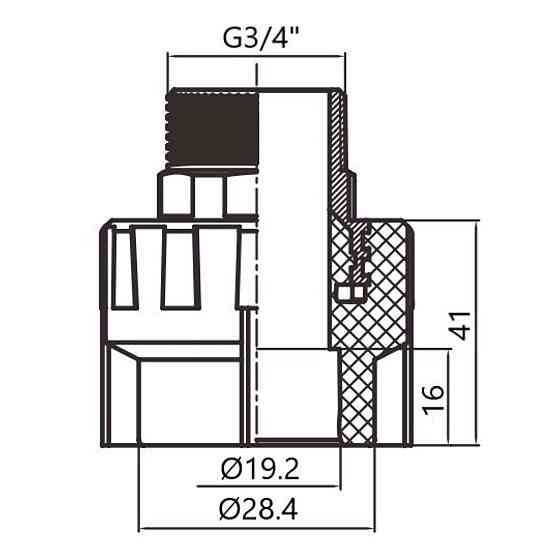 Муфта PPR Thermo Alliance 20х3/4" НР Київ