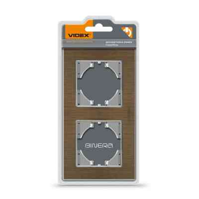 Рамка Videx BINERA шоколадный алюминий 2 поста (VF-BNFRA2H-CH) Винница