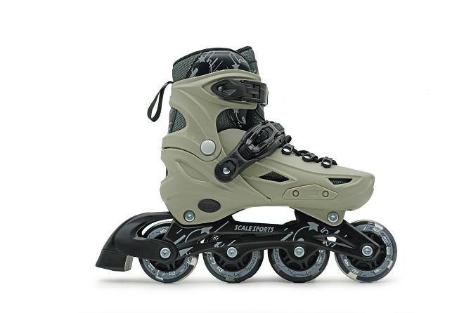 Дитячі ролики з м'якими поліуретановими колесами Scale Sports LF605. Сірий колір. Розмір 34-38 Одеса - фото 4