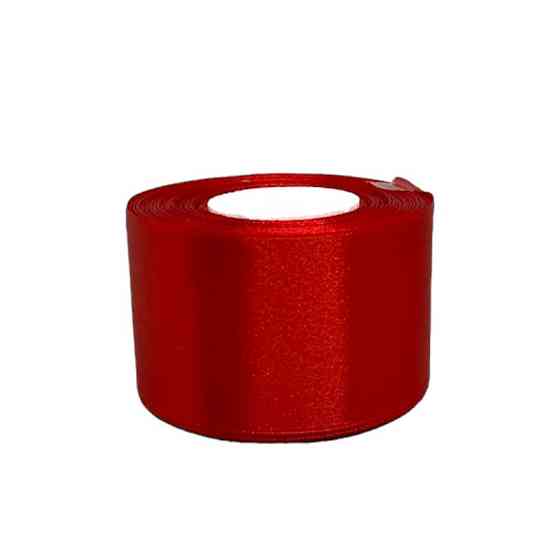 Атласная лента для рукоделия АБ-510, 5 см x 23 м, Красный Винница
