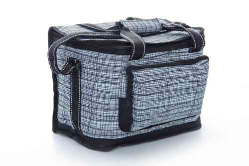 Термосумка 15 литров черно-белая, размер 32x20x24 см СИЛА Харьков