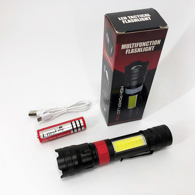 Тактичний ліхтар ручний PL-826-P70-COB(white+red), Ліхтарик на всі випадки, WE-332 Ліхтарик поліцейський Київ - фото 1