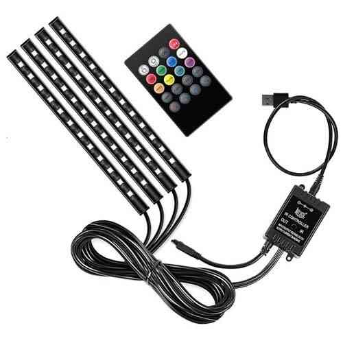 Декоративне RGB LED підсвічування салону авто, світломузика, USB живлення, пульт ДУ Київ