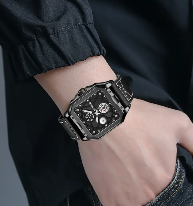 Часы мужские наручные классические Skmei 9330 (Черный с черным) Винница - изображение 7