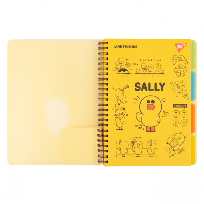 Зошит Yes А5 Line Friends. Sally пластикова обкладинка 80 аркушів, лінія (765736) Вінниця - фото 2