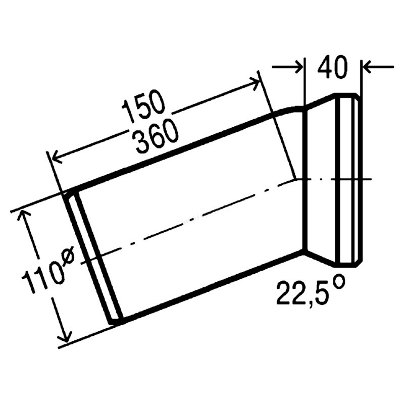 Коліно для унітазу 22,5° пластик Ø110 VIEGA 101855 Тернопіль - фото 2