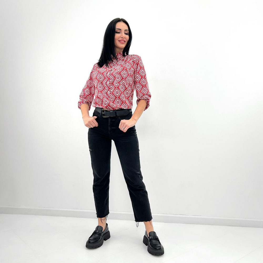 Жіноча блузка з принтом "Marocco" оптом | Норма і батал | Розпродаж моделі Київ - фото 6