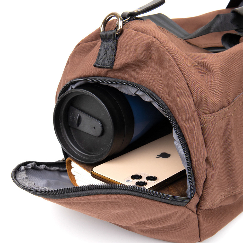 Спортивна сумка текстильна Коричнева (Vintage) Київ - фото 3