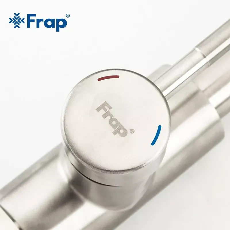 Смеситель для кухни с выдвижным изливом Frap F60899-1 сатин Киев - изображение 4