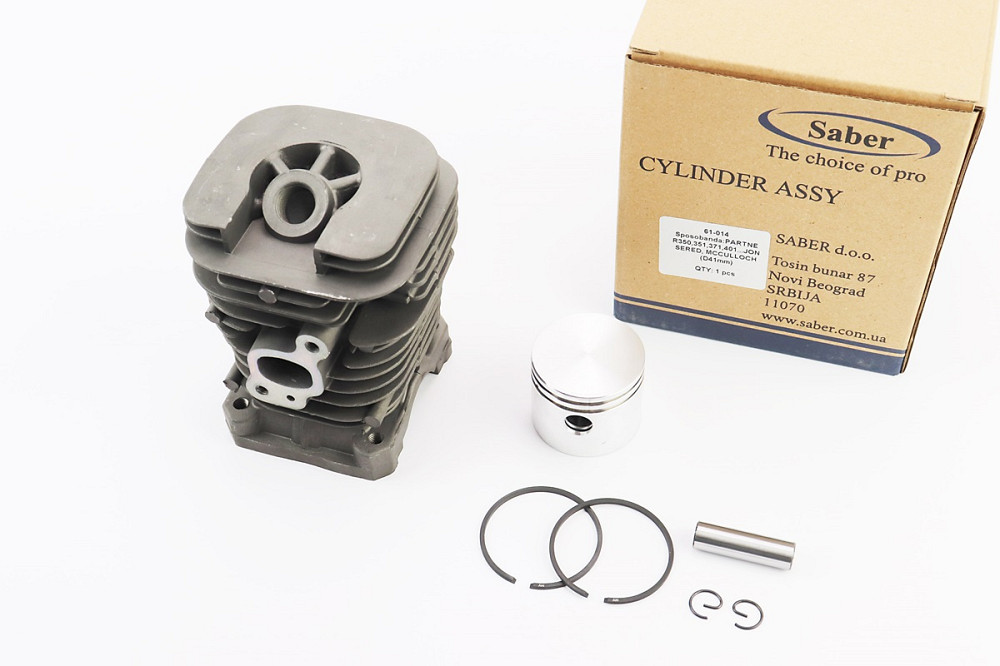 Циліндр к-кт (цпг) 41mm (палець 10mm) "чорний" Partner-350/351/352/371/390/391/420/2035, JONSERED-CS2137/CS2138 Київ - фото 1