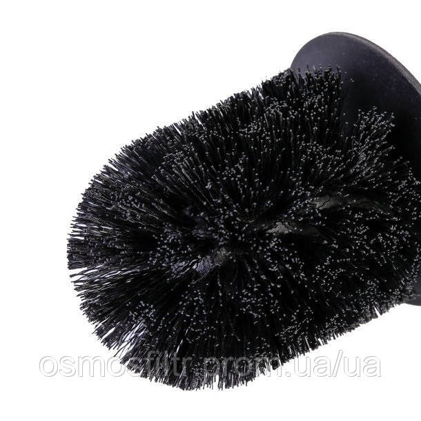 Щітка для туалету Axentia Ліндос чорна з декором полігума 9.2x38.5x9.2 см 1250 г (134487) Київ - фото 3