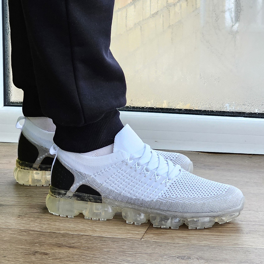 Кросівки в стилі N!ke VaporMax Білі Чоловічі Сірі Сіточка (розміри: 40,41,42,43,44,45) — 801 Дніпро - фото 10