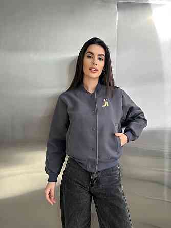 Жіноча кофта бомбер Графітовий L Харків