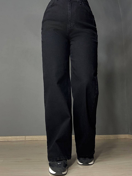 Джинси жіночі Its Basic 2507-1 палаццо стрейчеві з виточками чорні, чорний, 42, 42, 83 см, 112 см Київ - фото 19