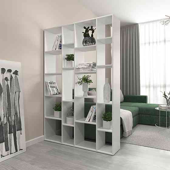 Стеллаж VAYS D-2, книжная полка с 20 ячейками, этажерка из ЛДСП для дома, игрушек и декора, 117×30×178 см Львов