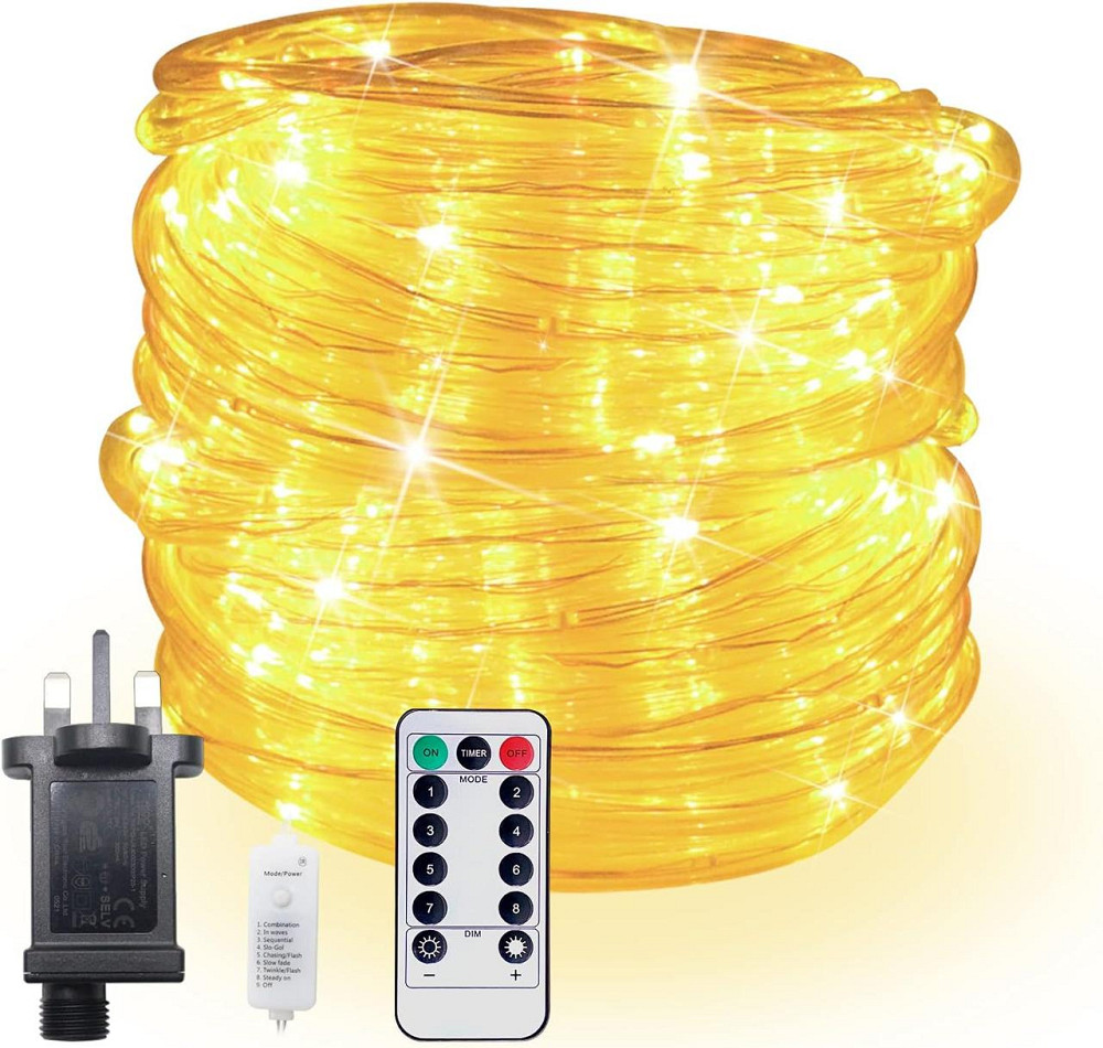 Новорічна Вулична світлодіодна гірлянда силікон Великі краплі роси 300Led 30м + 8 режимів свічення Київ - фото 1