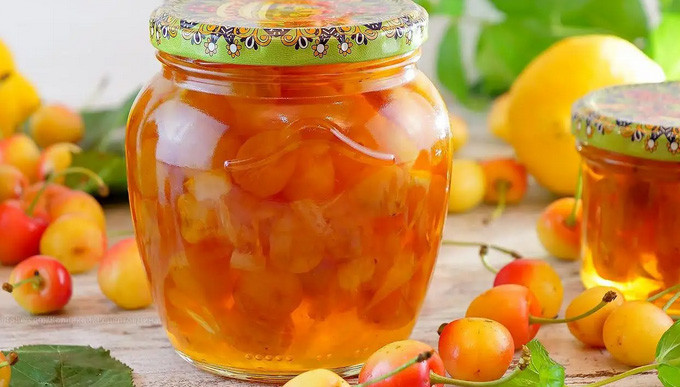 Варення із жовтої черешні натуральне 0,5 л Київ - фото 1